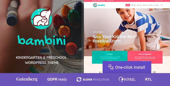 Bambini - Pre-School and Kindergarten Theme