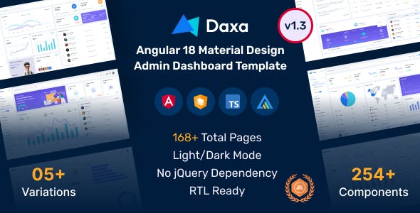 Daxa - Angular 18+ Material Design Admin Dashboard Template