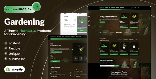 Gardening - MultiPurpose Plant Store Shopify 2.0 Store