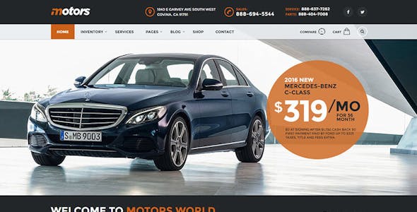 Motors - Car Dealer, Rental & Listing WordPress theme