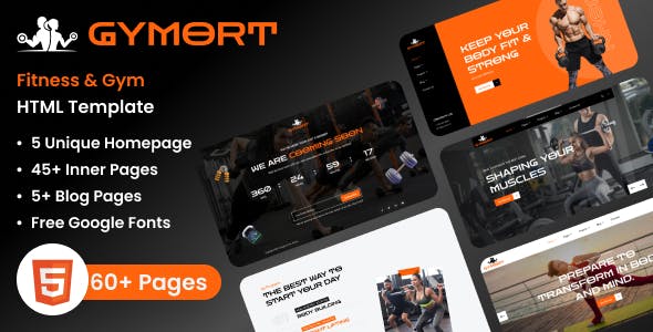 Fitness & Gym Workout HTML Template - Gymort