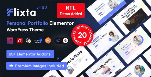 Flixta - Personal Portfolio WordPress Theme