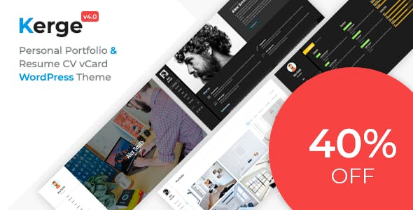 Kerge - Personal Portfolio Resume Theme