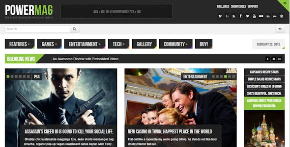 PowerMag: Bold Magazine and Reviews WordPress Theme