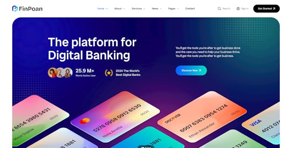 FinPoan - Fintech, Banking and Finance WordPress Theme