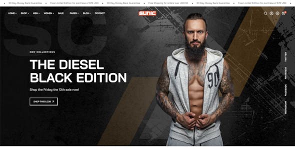 Sunic - Street Style Fashion WooCommerce Theme