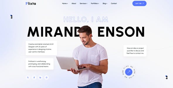 Flixta - Personal Portfolio WordPress Theme