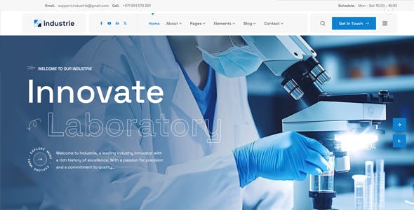 Industrie - Factory & Industry WordPress Theme