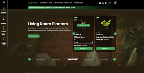 Gardening - MultiPurpose Plant Store Shopify 2.0 Store