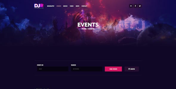 DJ Rainflow | Music Band & Musician WordPress Theme