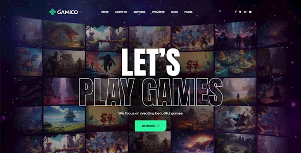 Qamico - Indie Games Studio WordPress Theme