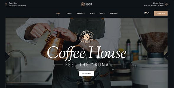 Benoit - Restaurants & Cafes WordPress Theme