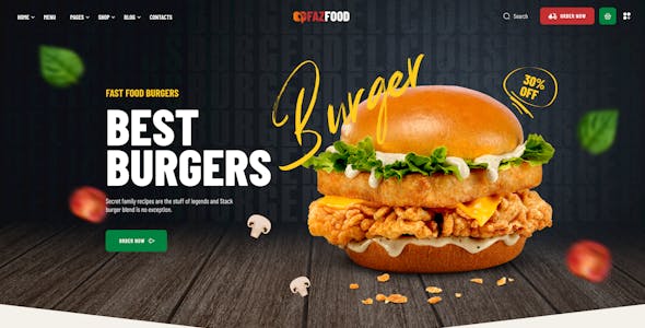 Fazfood - Fast Food Restaurant WordPress Theme