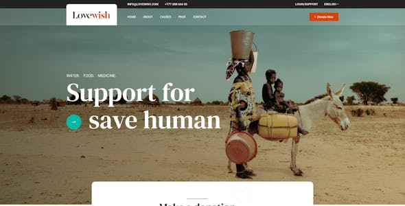 Lovewish - Nonprofit & Charity WordPress Theme