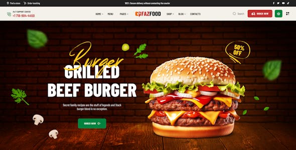 Fazfood - Fast Food Restaurant WordPress Theme