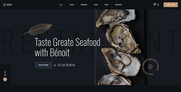 Benoit - Restaurants & Cafes WordPress Theme