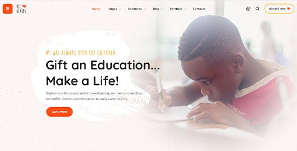 BigHearts - Charity & Donation WordPress Theme