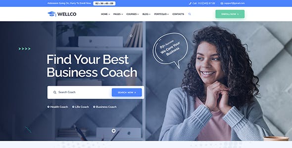 Wellco - Coaching & Online Courses WordPress Theme