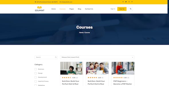 Edumint – LMS, Online Courses, Education WordPress Theme