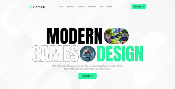 Qamico - Indie Games Studio WordPress Theme