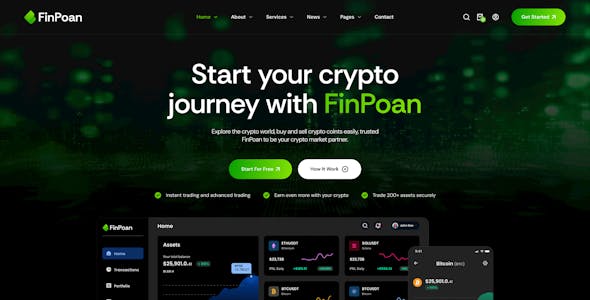 FinPoan - Fintech, Banking and Finance WordPress Theme