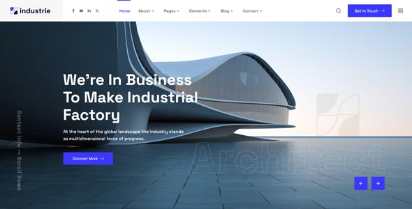 Industrie - Factory & Industry WordPress Theme