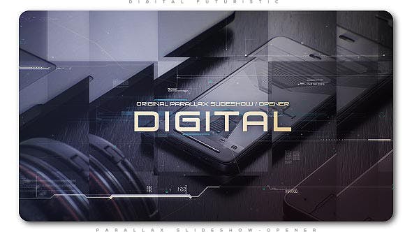 Digital Futuristic Parallax Slideshow | Opener