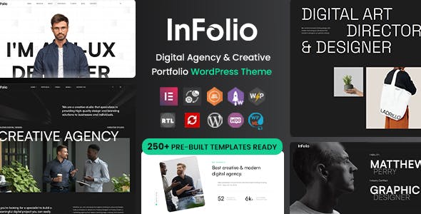 Infolio - Digital Agency & Creative Portfolio WordPress Elementor Theme