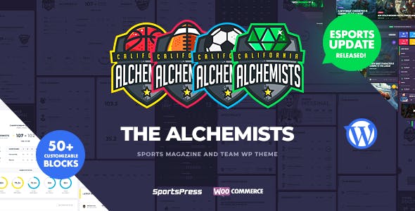 Alchemists - Sports, eSports & Gaming Club and News WordPress Theme