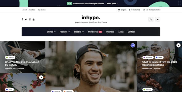 InHype - Blog & Magazine WordPress Theme