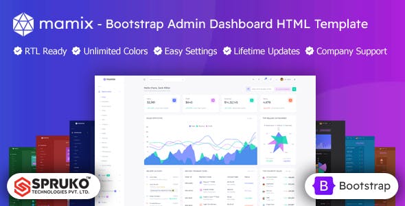 Mamix - Bootstrap HTML Admin Dashboard Template