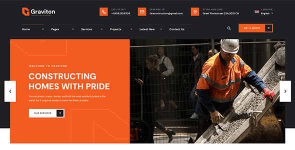 Graviton - Construction WordPress Theme