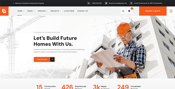 Graviton - Construction WordPress Theme